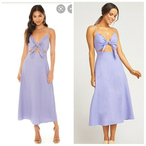 Show Me Your MuMu Dresses & Skirts - SMYM Moby Tie Maxi Midi Dress Lilac XL